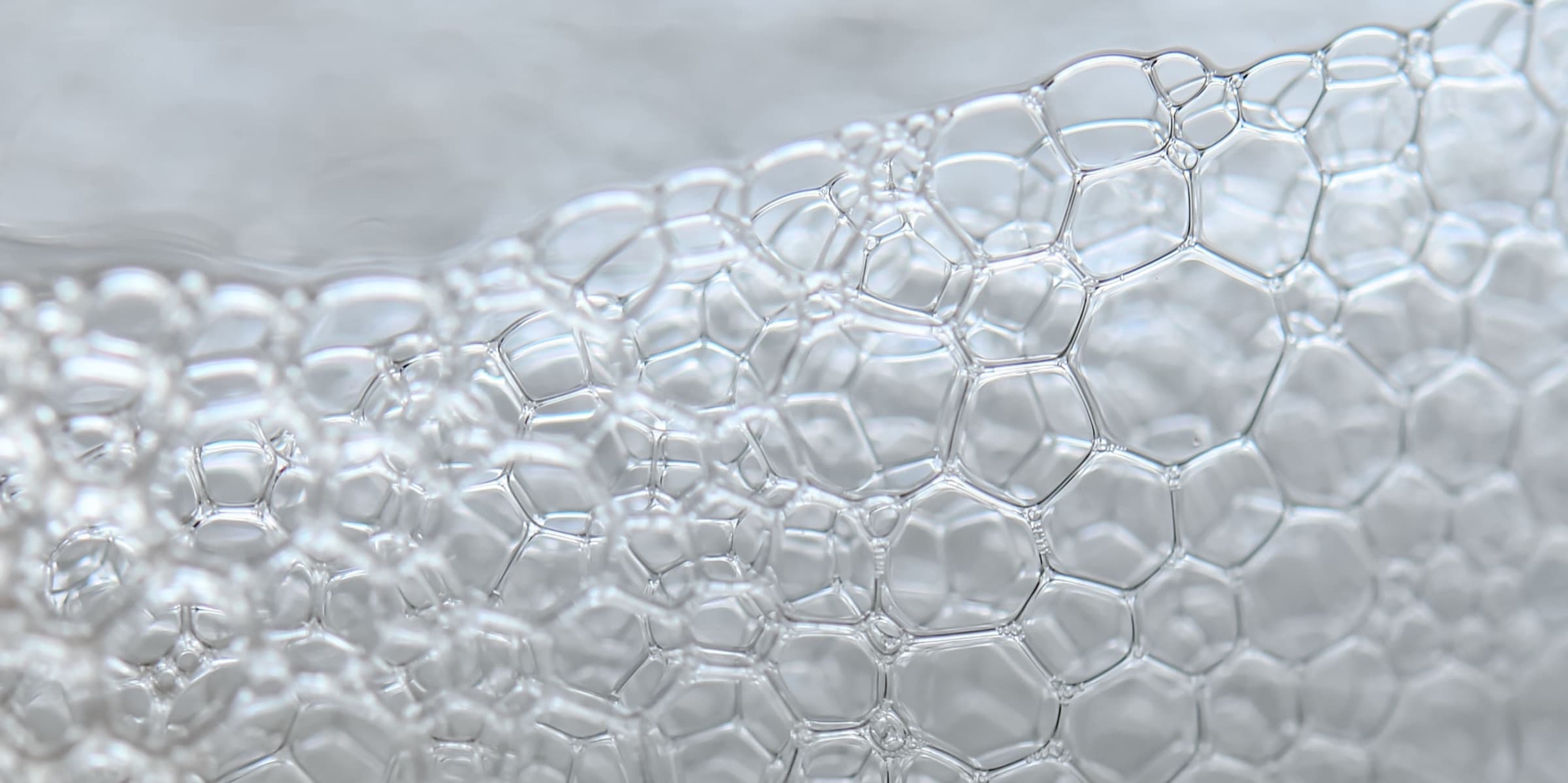 Close-up of white foam
